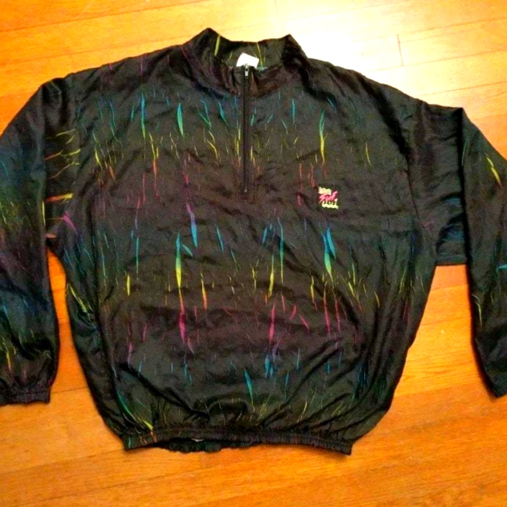 OG 90s Cracked Neon Surf Side Windbreaker